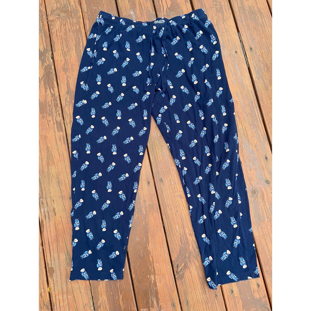 Polo Ralph Lauren Pajama Pants Mens Extra Large Blue Polo Bear Sleepwear Bottoms